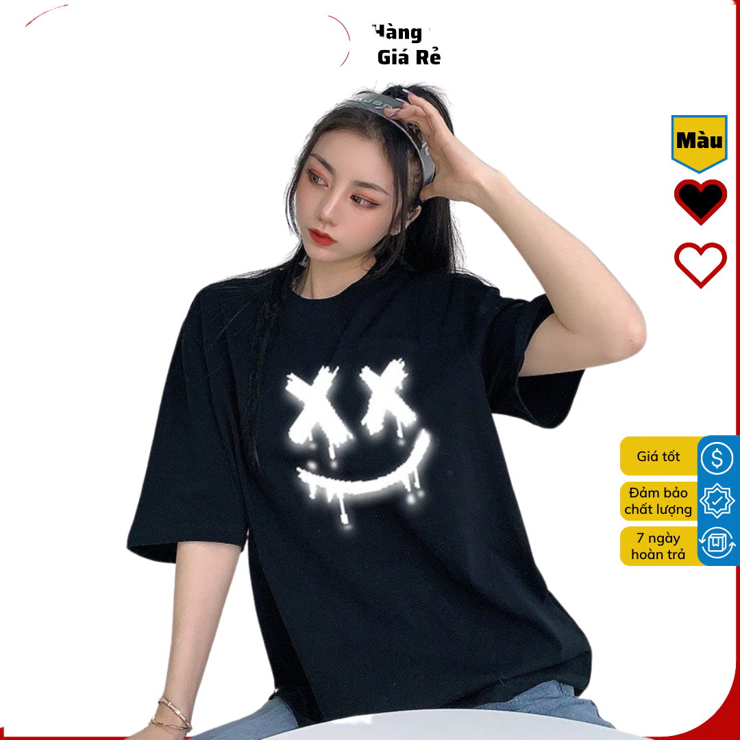 [ ÁO NAM CÓ ẢNH CHỤP THẬT ] Áo thun nam nữ phản quang form rộng vải dày mịn - áo thun size lớn nam nữ - áo phông du lịch nhóm