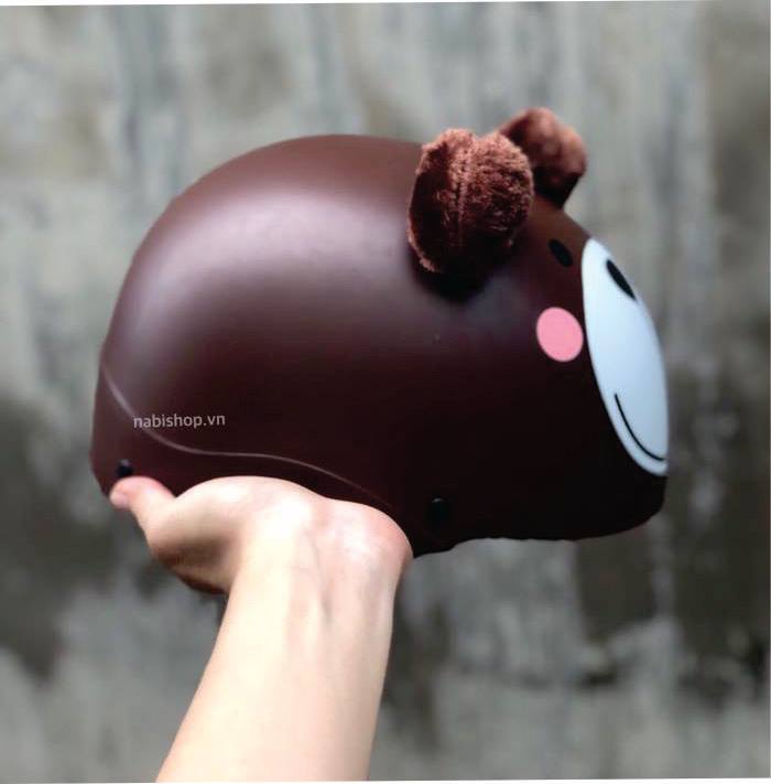 [HCM]Mũ bảo hiểm hình thú có tai dành cho bé trai bé gái - Mũ bảo hộ an toàn cho bé khi đi xe