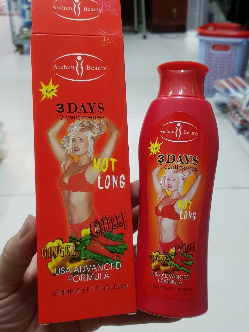 Kem tan mỡ bụng aichun beauty 3 days