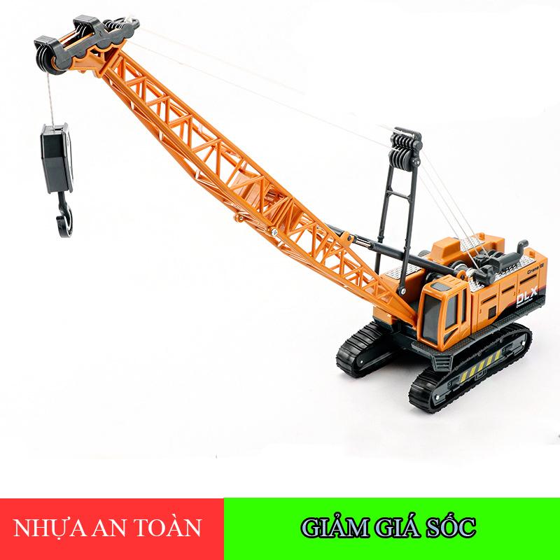 Xe đồ chơi cho bé xe cần cẩu chờ hàng kích thước lớn, chất liệu nhựa an toàn, dây ròng rọc điều khiển tăng khả năng quan sát và học hỏi của bé