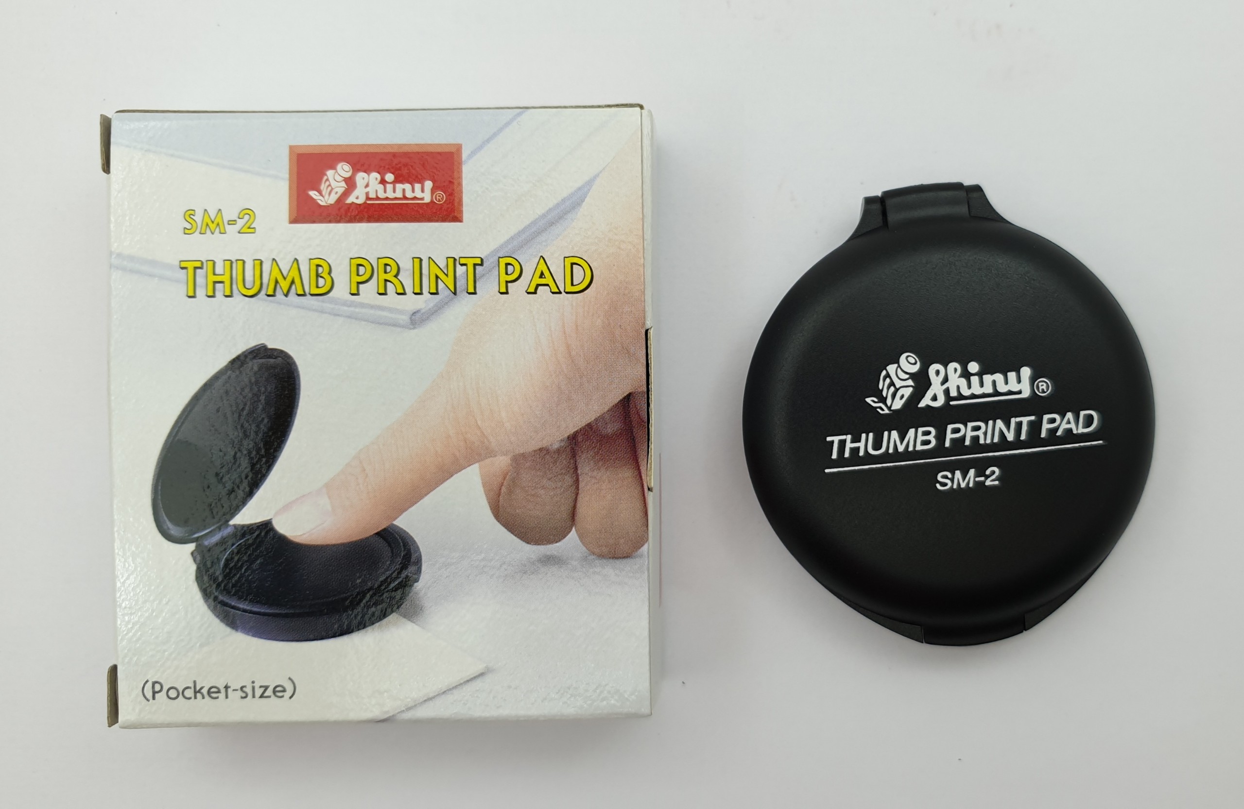 [HCM]Khay mực lăn tay tròn Shiny màu đen - SM2A