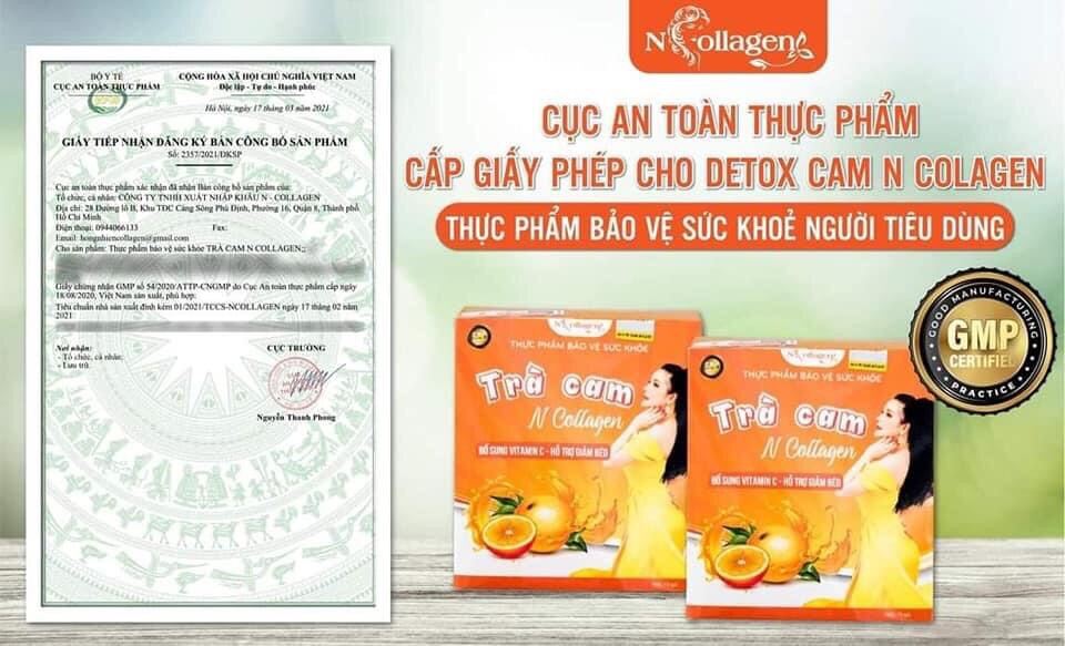 TRÀ CAM HỖ TRỢ GIẢM CÂN N COLLAGEM chính hãng