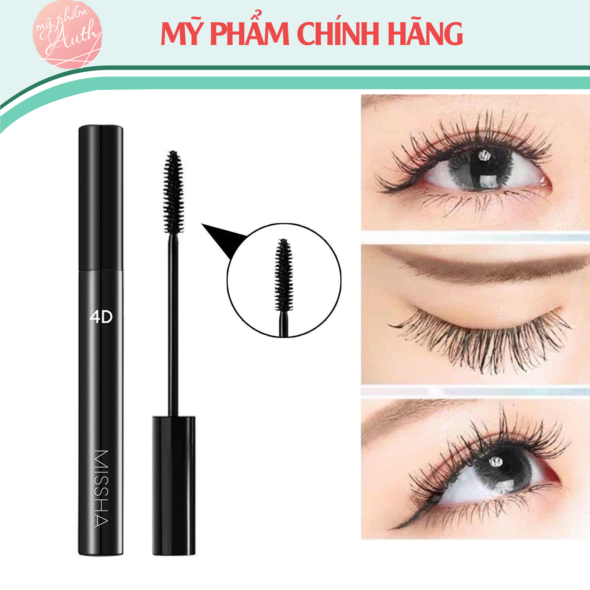 [HCM]MASCARA KHÔNG LEM SIÊU DÀY MI MISSHA 4D KHÔNG THẤM NƯỚC
