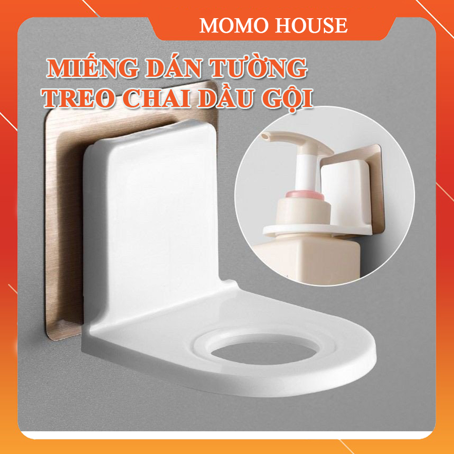 Miếng Dán Tường Siêu Chắc Móc Treo Chai Dầu Gội, Sữa Tắm, Nước Rửa Tay Chất Liệu Nhựa Cao Cấp