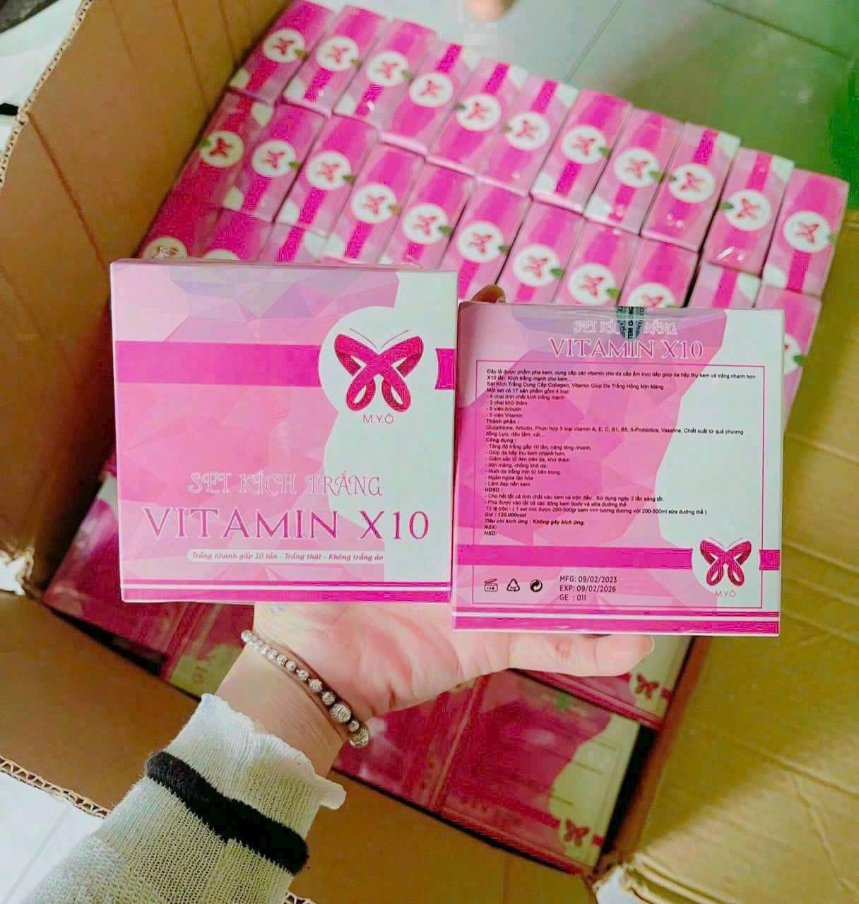 Set kích trắng vitamin x10 myô