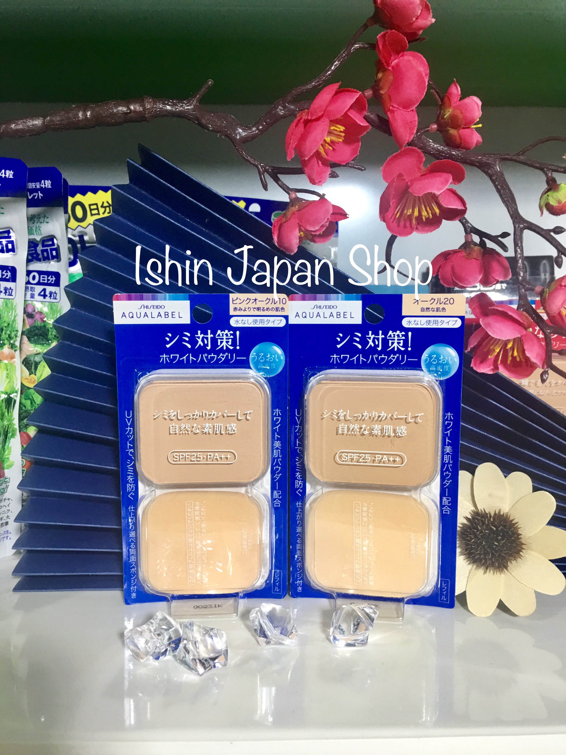 Lõi phấn shiseido aqualabel nhật bản hàng mới màu xanh