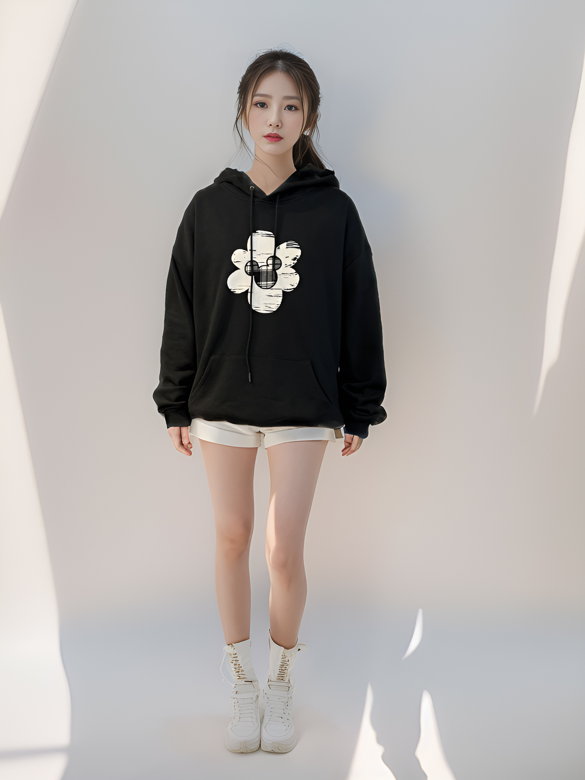 Áo nỉ mũ boo unisex dáng regular kidult mickey bzl