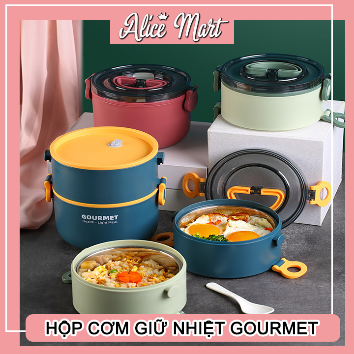 Hộp đựng cơm giữ nhiệt 2 tầng inox 304, Hộp cơm giữ nhiệt - Hộp đựng cơm văn phòng inox 304 ,hộp đựng cơm văn phòng,hộp cơm inox