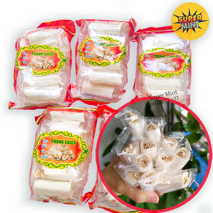 [HCM]KẸO DỒI LẠC VỪNG - KẸO KÉO - GIA TRUYỀN THÁI BÌNH(11 thanh) - Đồ ăn vặt - Bánh kẹo ăn vặt - kẹo tết ngon