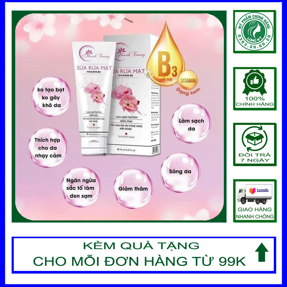 [Thanh Trang] Sữa Rửa Mặt Vitamin B3 Mỹ phẩmThanh Trang