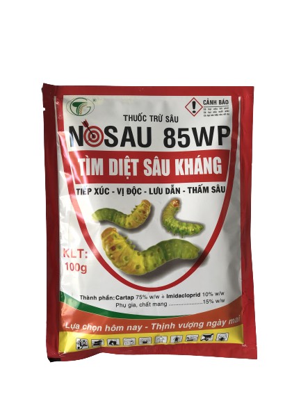 Thuốc trừ sâu NOSAU 85WP (gói 100g) | Phòng trừ sâu đục thân, sâu xanh, rầy xanh, bọ trĩ...