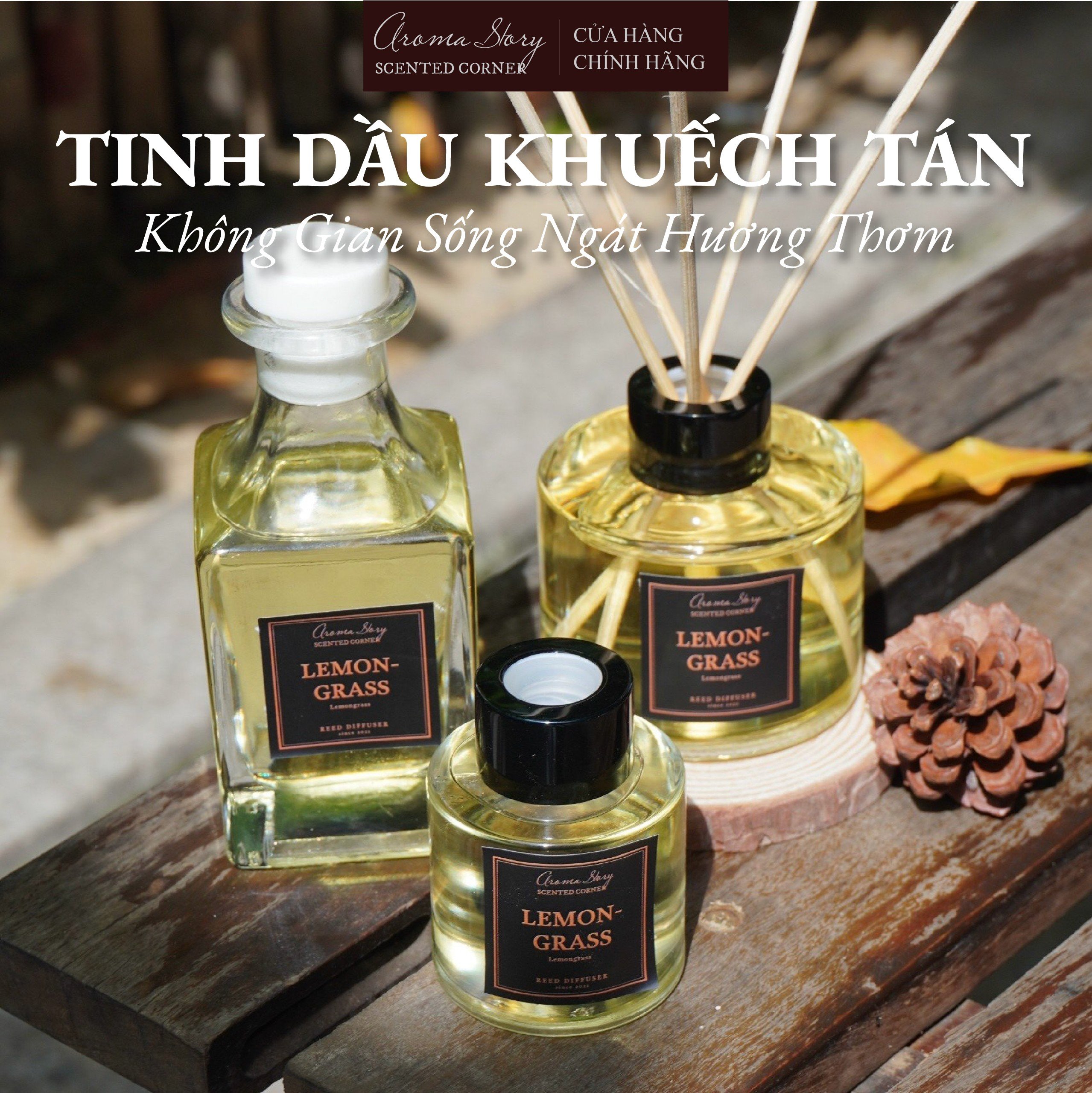 Tinh dầu thơm phòng, tinh dâu khuếch tán, nước hoa xông phòng dạng cắm que aroma story nhiều hương size 50ml/100ml