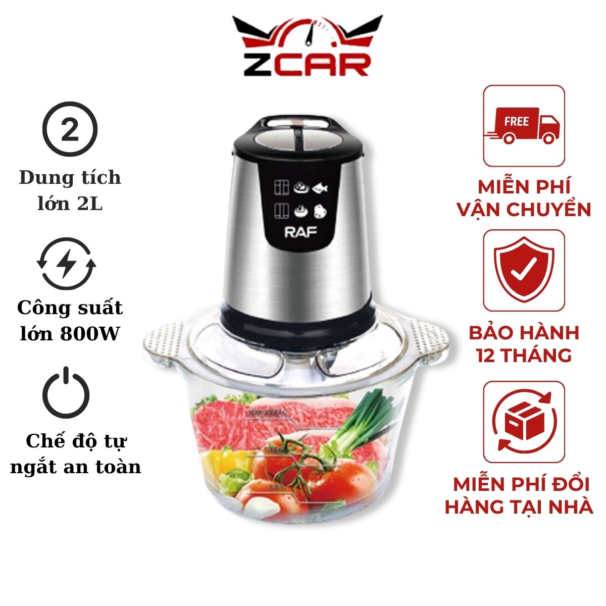 Máy xay thịt, Máy xay sinh tố, máy xay hoa quả, Máy xay thuỷ tinh RAF -300W