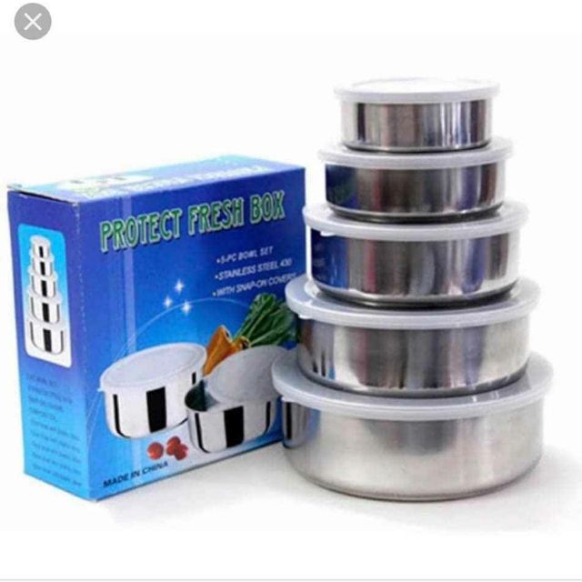 Bộ 5 Thố Inox Có Nắp Đậy Tiện Dụng