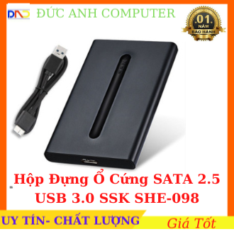 Hộp Đựng Ổ Cứng HDD BOX SATA 2.5 USB 3.0 SSK SHE-098 - Chính Hãng Full Box