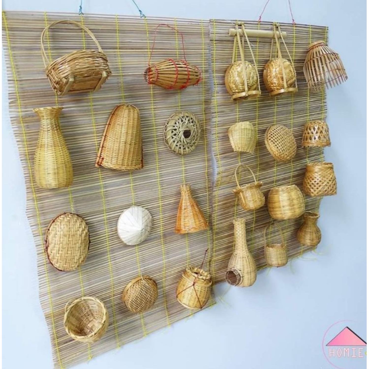 Dĩ phên mành tre 12 món mây tre đan lh 0978945425
