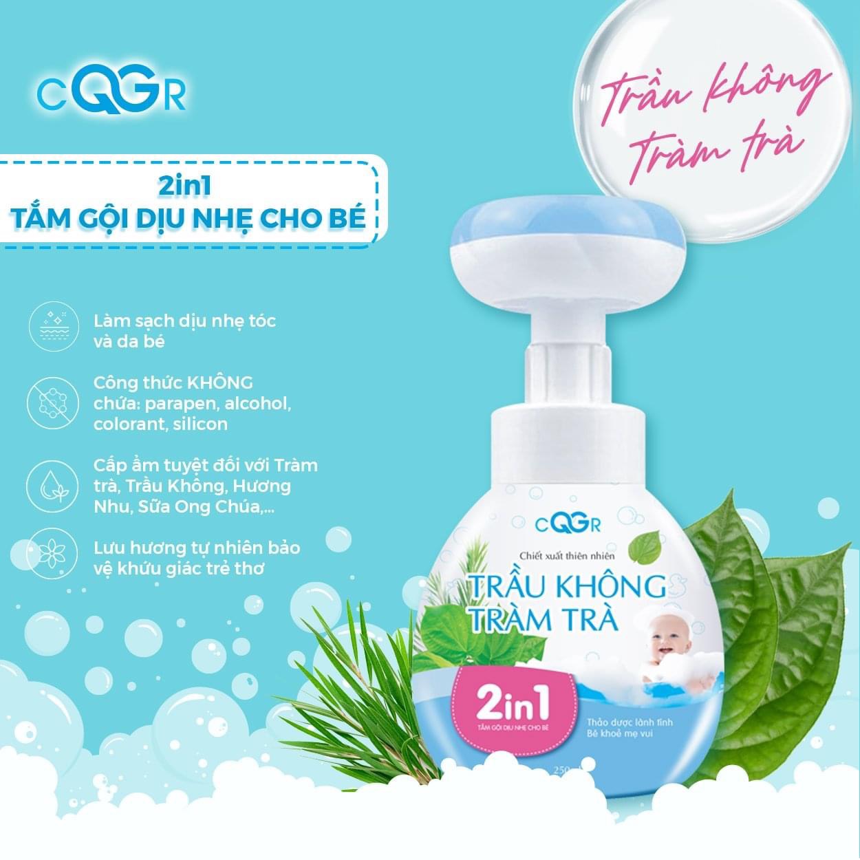 Sữa tắm gội trẻ em trầu không tràm trà motree