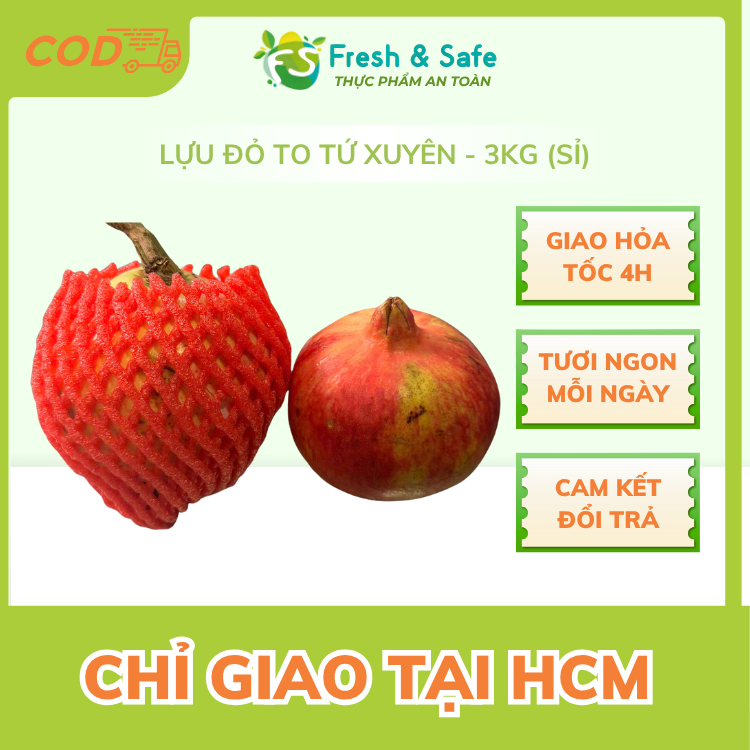 [Chỉ Giao HCM] Lựu Đỏ To Tứ Xuyên - 3kg (Sỉ)