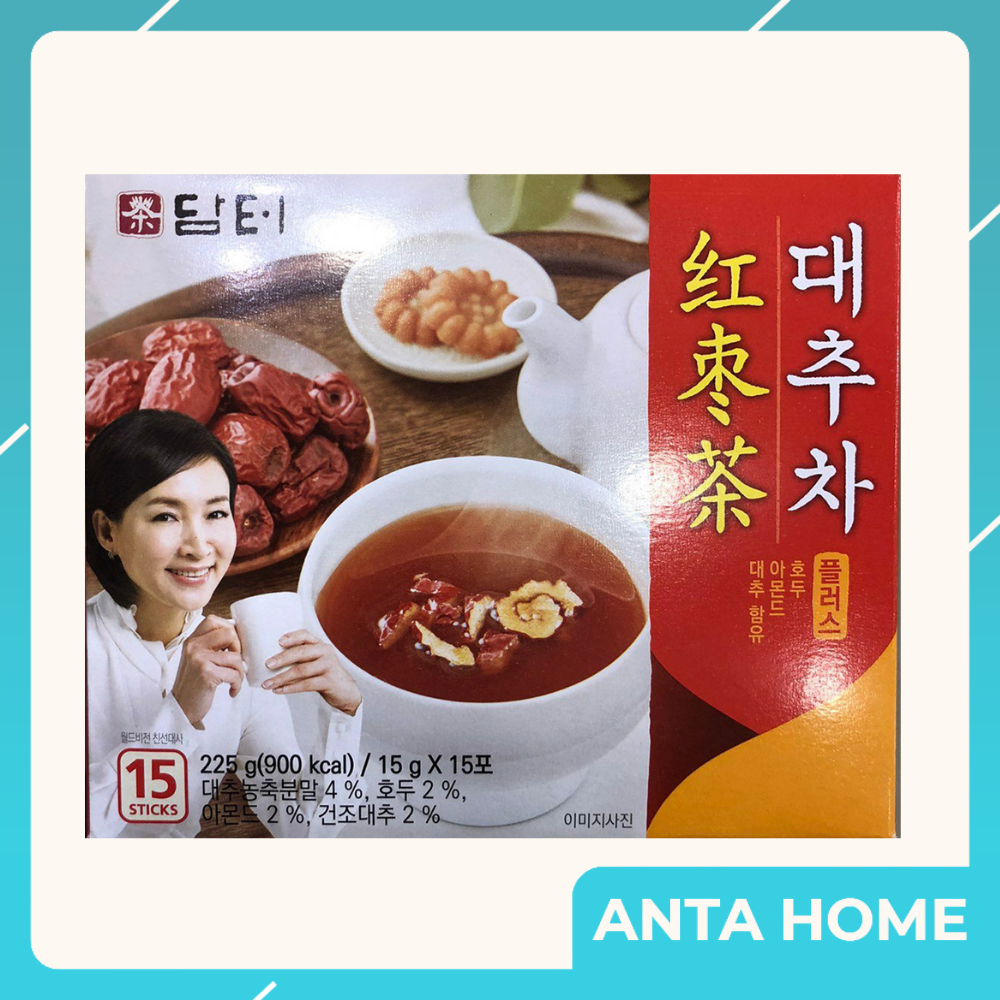 Trà táo đỏ hàn quốc bồi bổ cơ thể damtuh hộp 15 gói, 50 gói - anta home