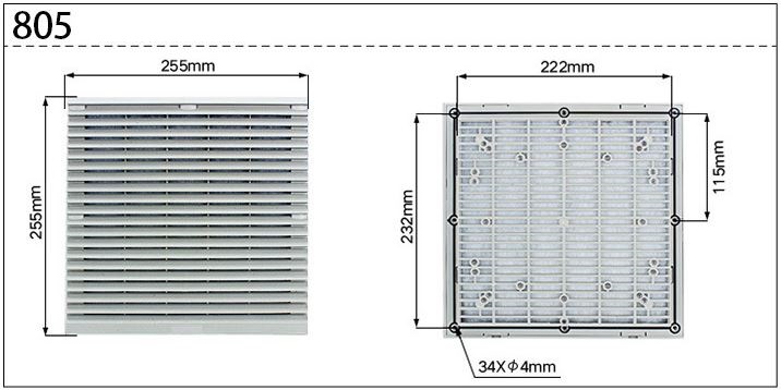 Lưới Lọc Bụi quạt hút Tủ Điện ZL 805 - tấm lọc bụi ZL 805