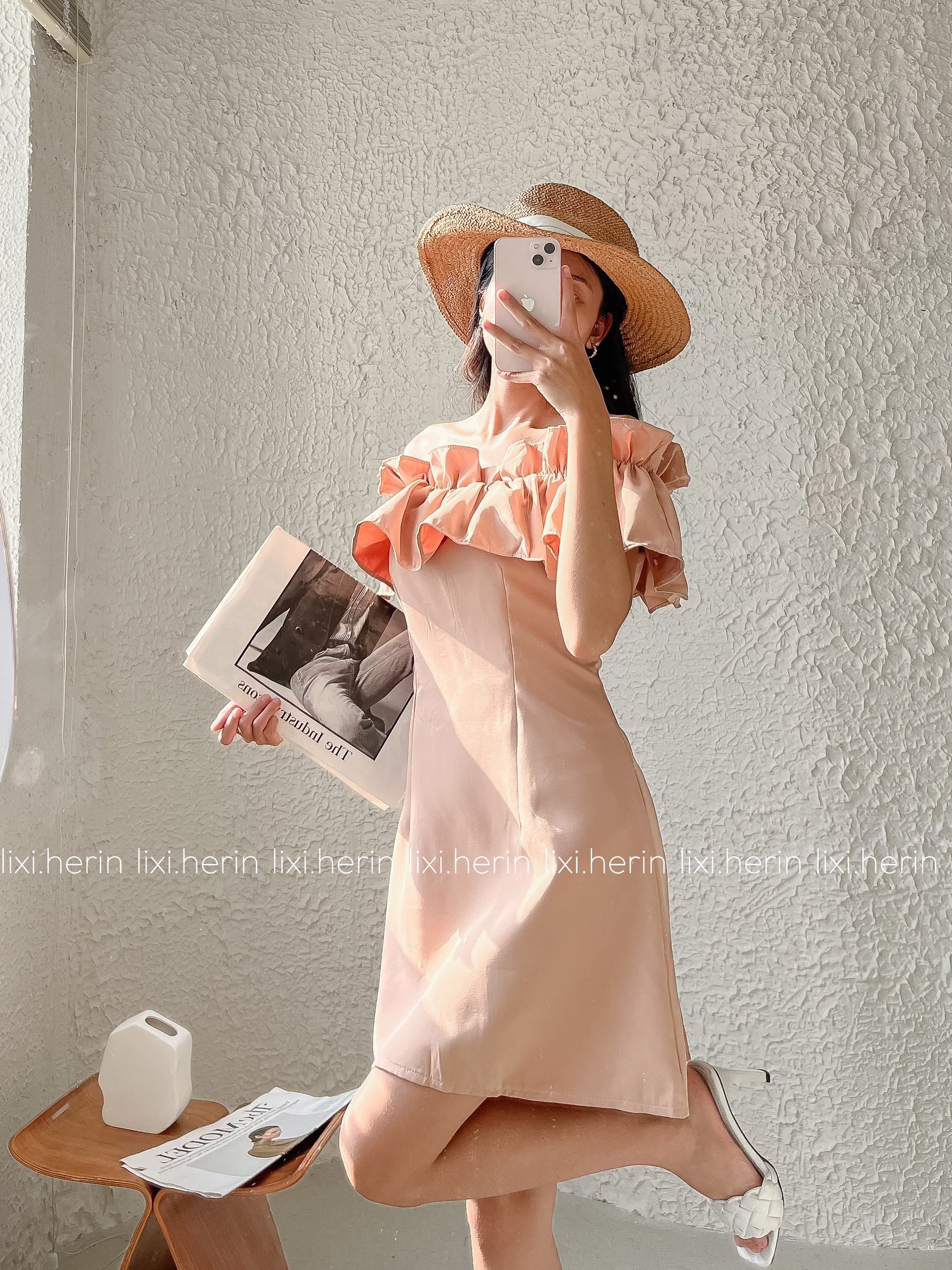 Đầm dự tiệc đầm nữ trắng trễ vai bèo tầng siêu hot vải may 2 lớp siêu dày dặn