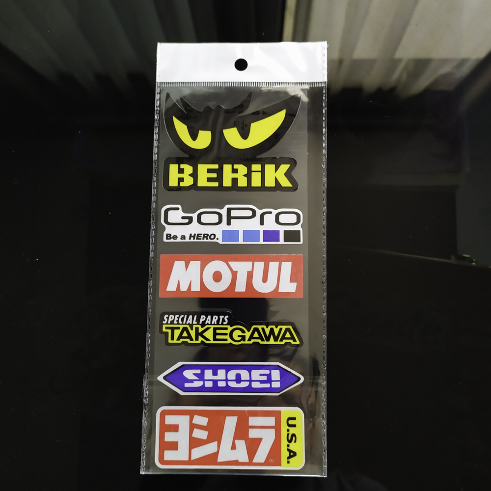 [HCM][Một mẫu chỉ 1 tờ] Tem dán xe máy decal sticker dán xe chữ OHLINS AKRAPOVIC NGK Motor Cross NCY...