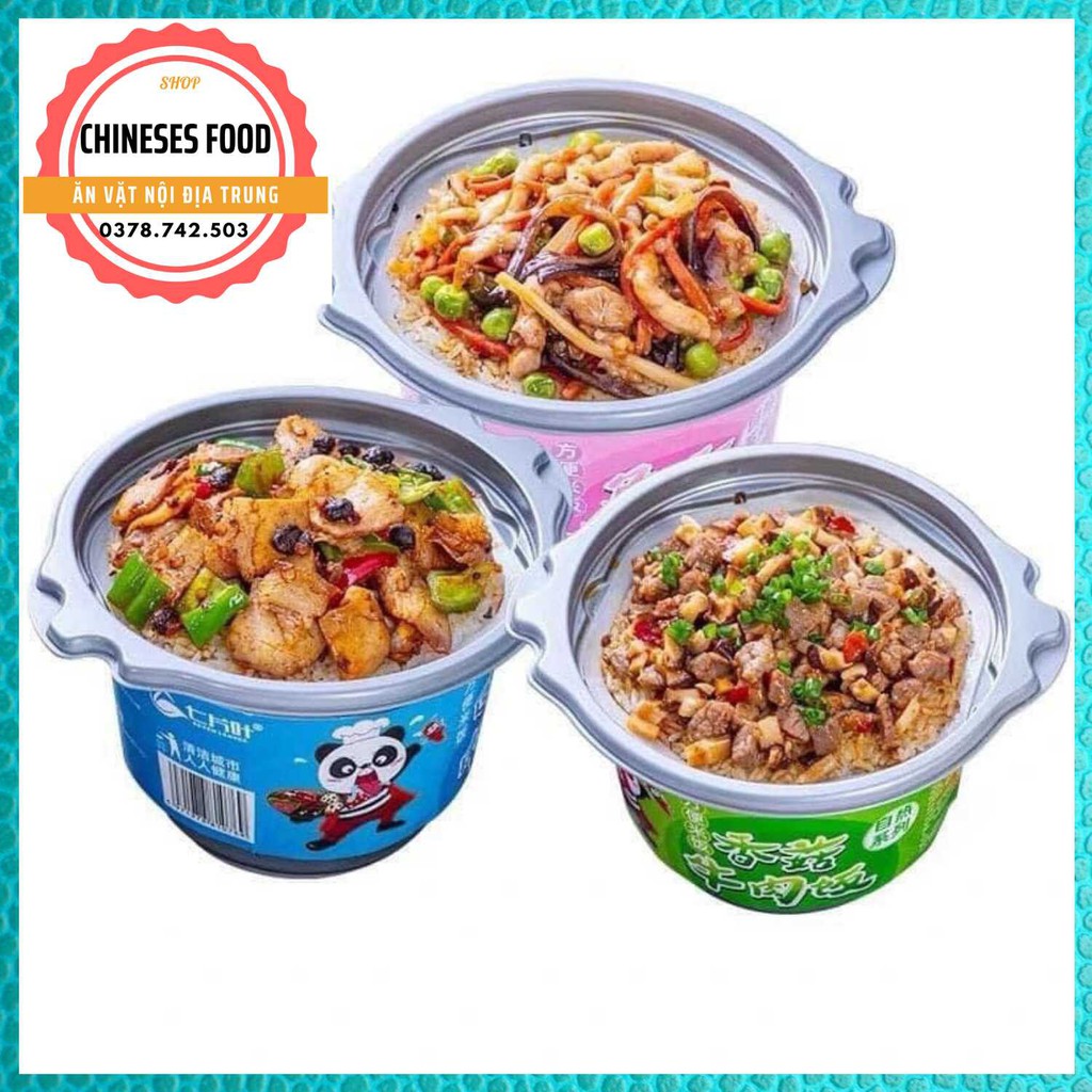 Cơm tự sôi gấu trúc Trúc (Bát tròn) (4 vị) Chinesefood