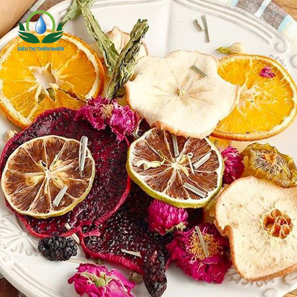 14 loại Trà hoa quả sấy khô gói nhỏ nguyên vị chi bản, cúc bách nhật, bách hợp, đào, tâm sen, sung, chanh, lê, lưu ly