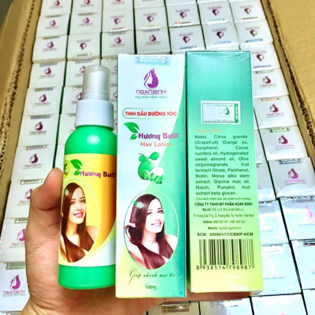 Tinh Dầu Xịt Dưỡng Tóc Hương Hoa Bưởi Ngân Bình mới mới cập nhật