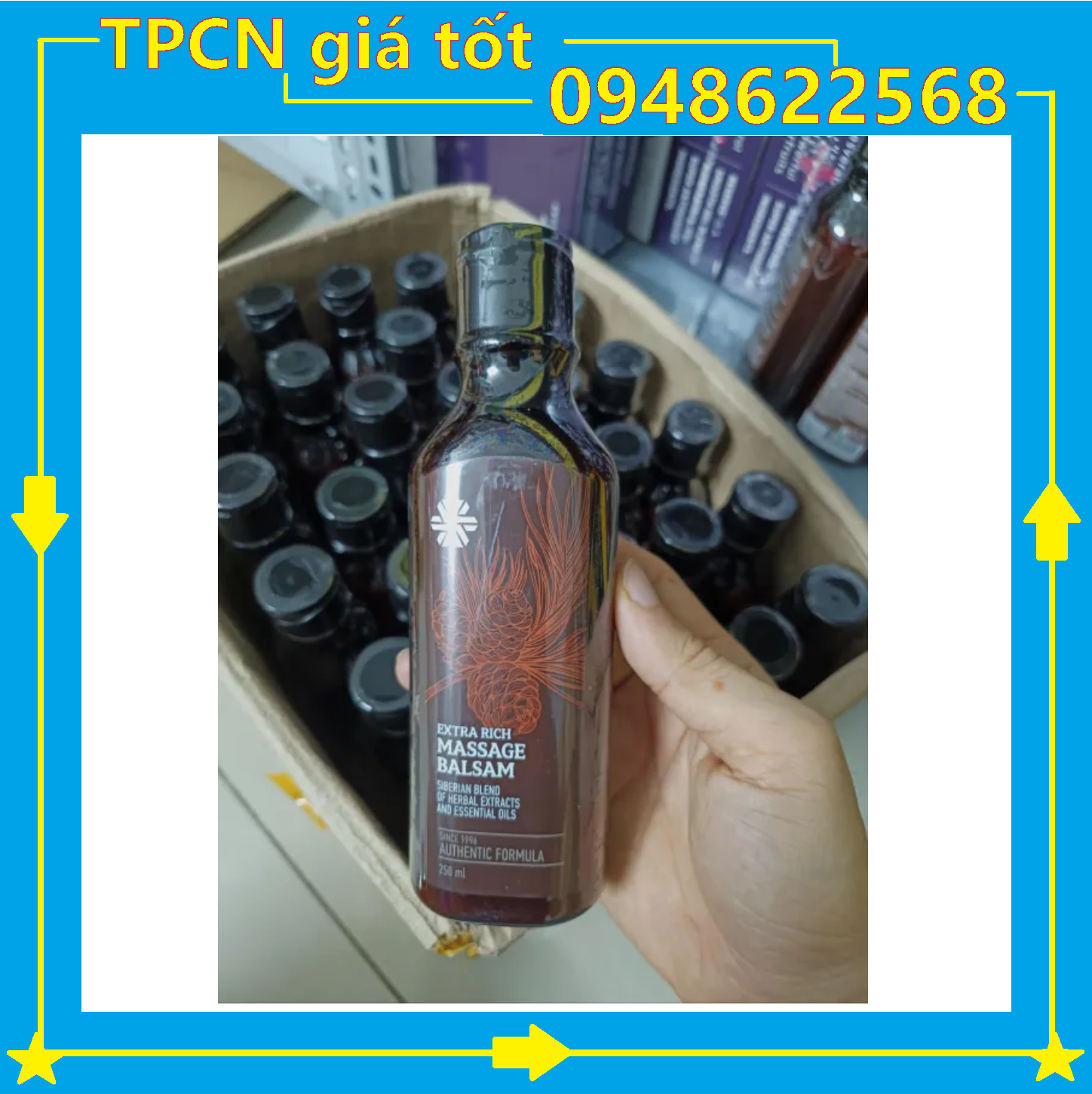 Dầu balsam Siberian Siberian Pure Herbs Collection Extra Rich Massage Balsam giúp thoa bóp da khỏe x