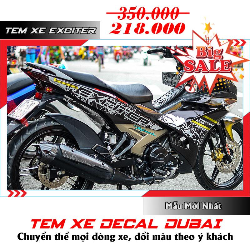 Tem Xe Exciter 150 Xám Đen