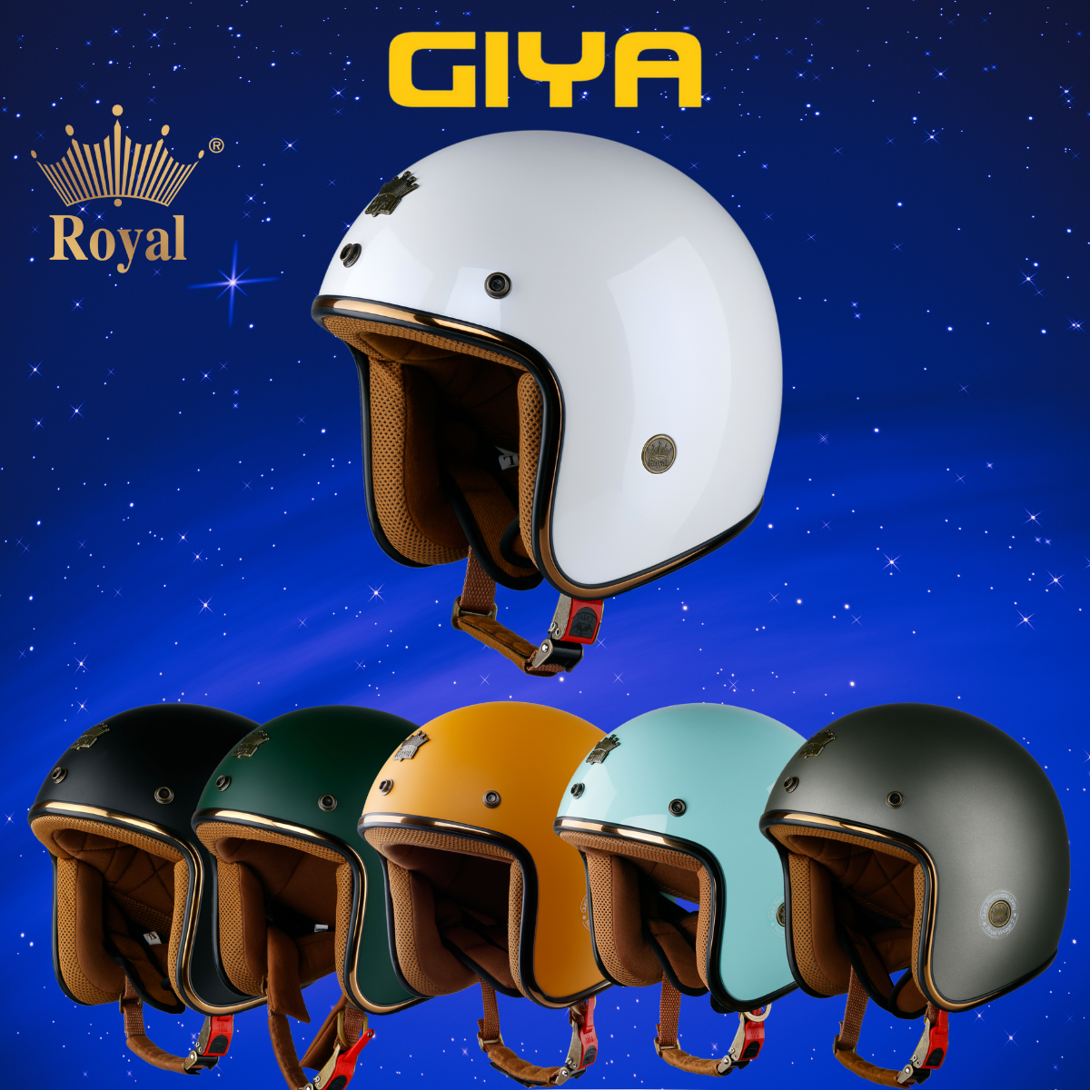 Mũ bảo hiểm 3/4 Royal M20C phù hợp cho cả nam và nữ, nón xe máy nhiều màu, lót tháo rời dễ dàng vệ sinh, bảo hành 12 tháng - Giya Helmet LT3