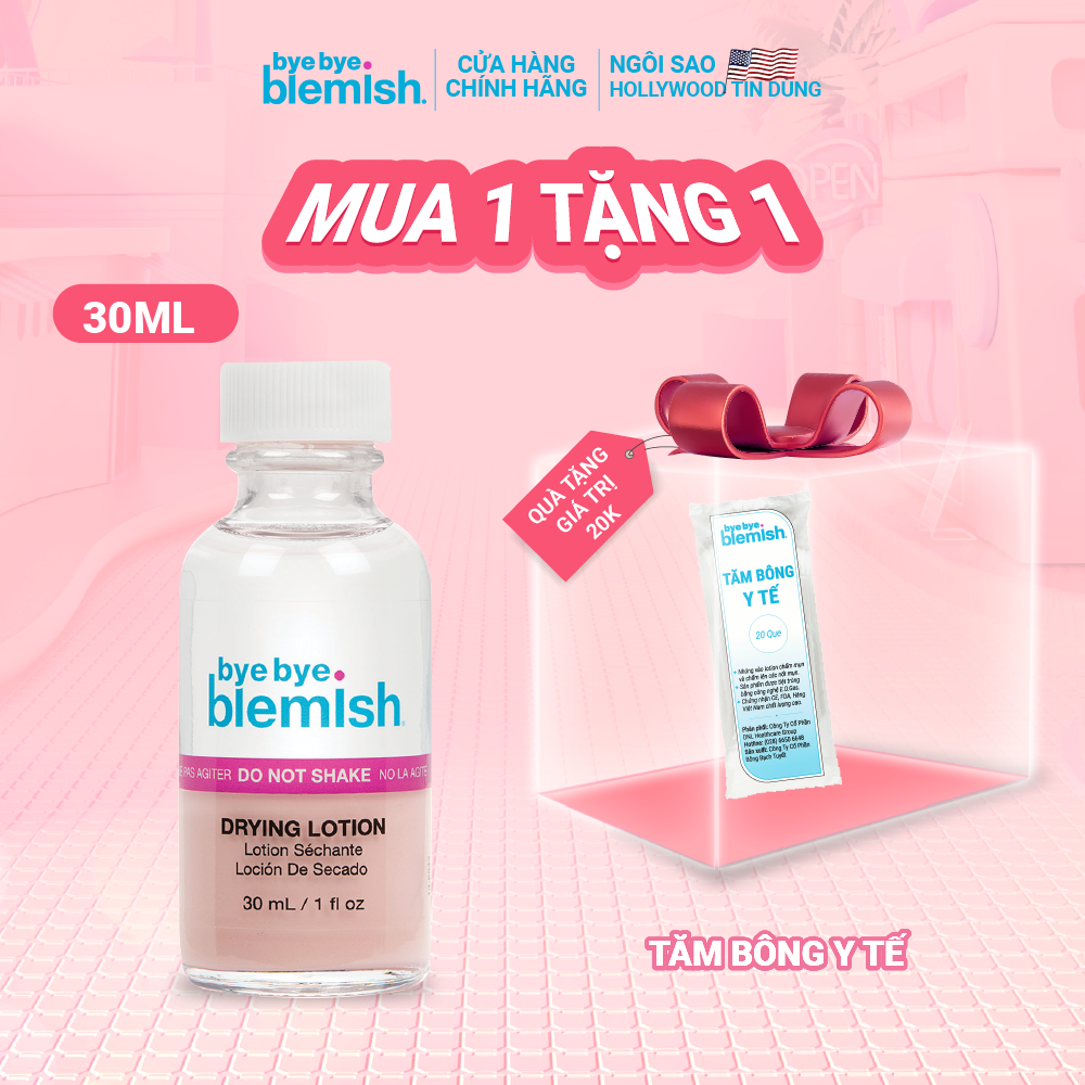 Chấm Mụn Giảm Mụn Nhanh Sau 1 Đêm Dành Cho Mụn Trắng, Sưng Đỏ Bye Bye Blemish Original Drying Lotion 30ml