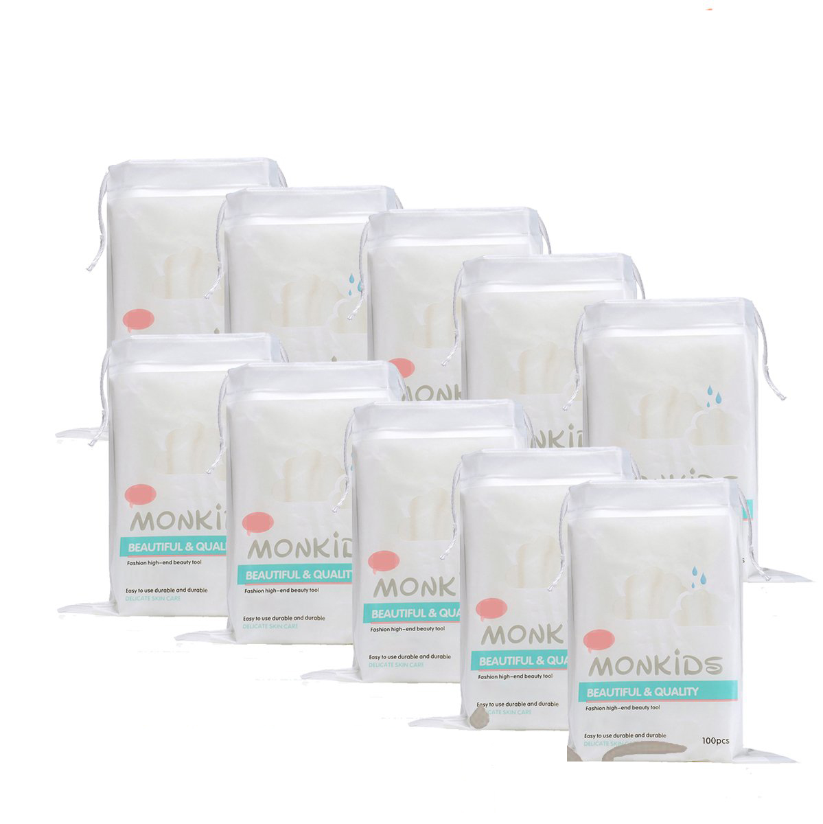 Combo 10 gói bông tẩy trang 100% cotton mềm mịn cb10.btt01su