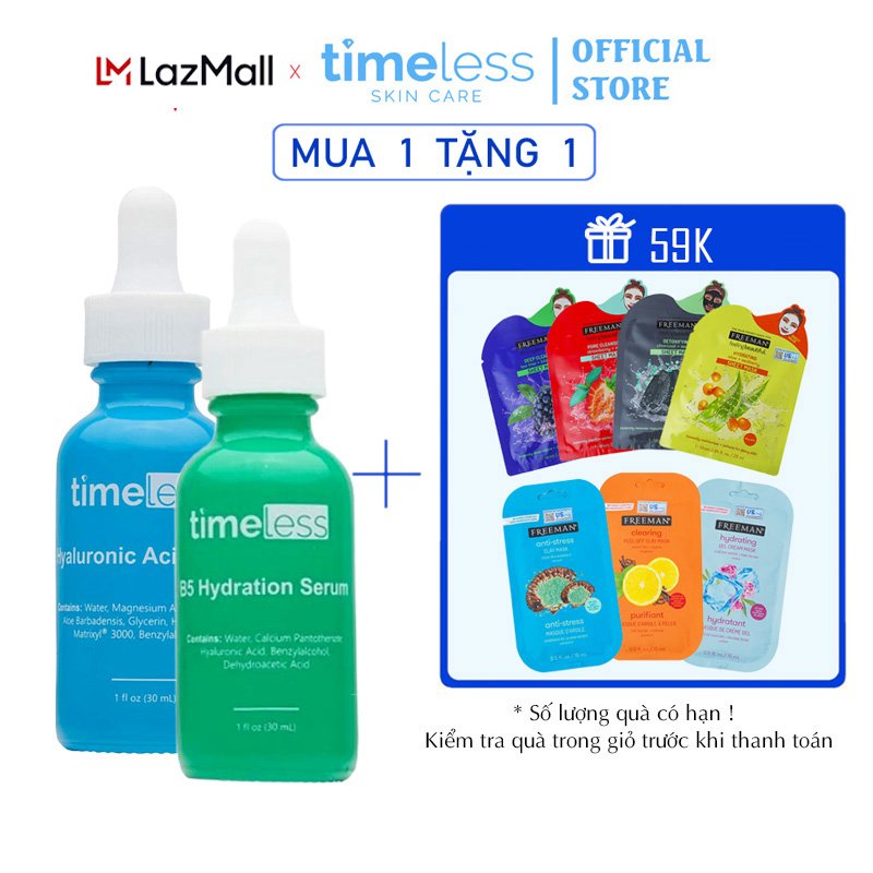 Combo Timeless Vitamin B5 + Hyaluronic Acid + Timeless Hyaluronic Acid + Vitamin C