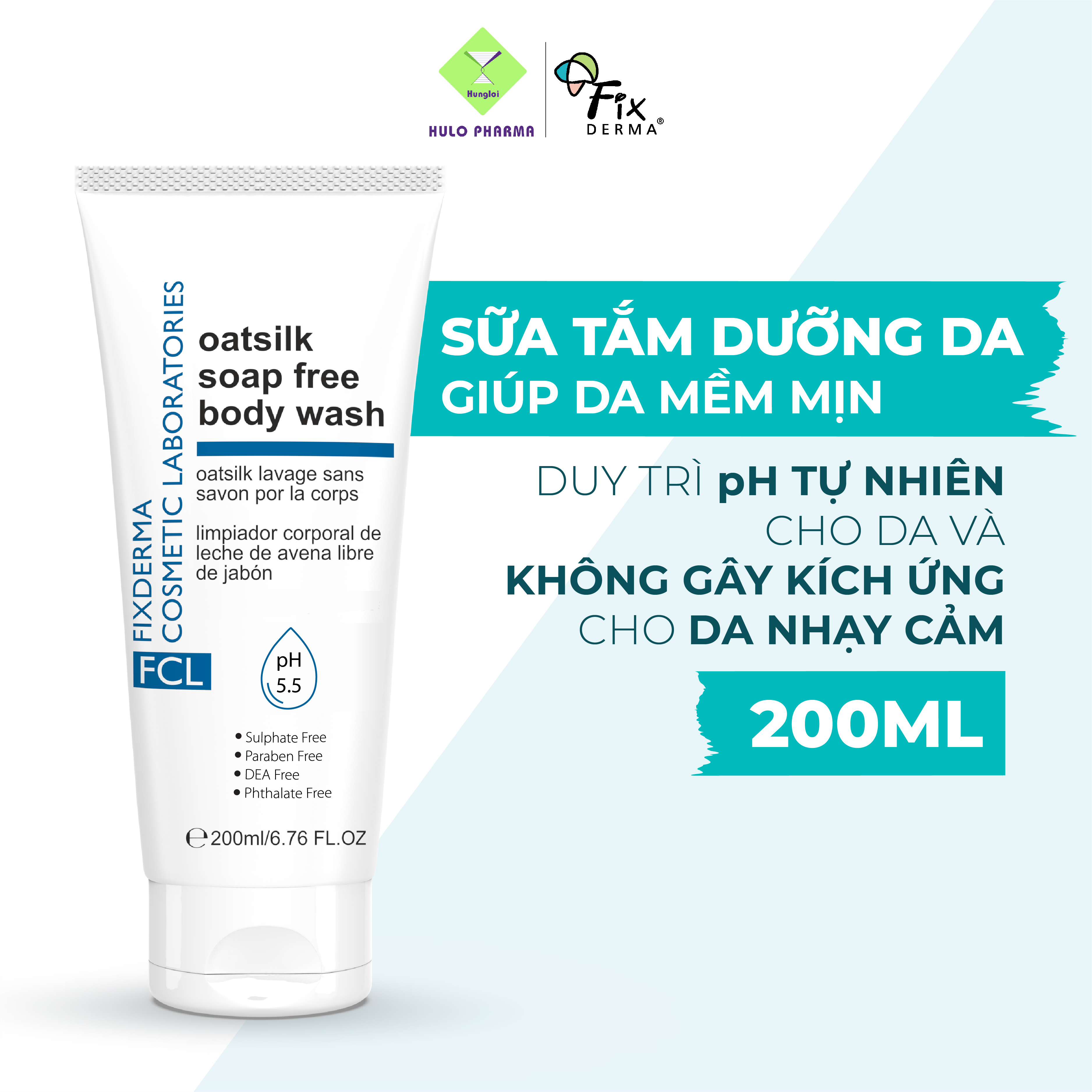 FRL oatsilk shower gel moisturizer free body wash Moisturizing Soft