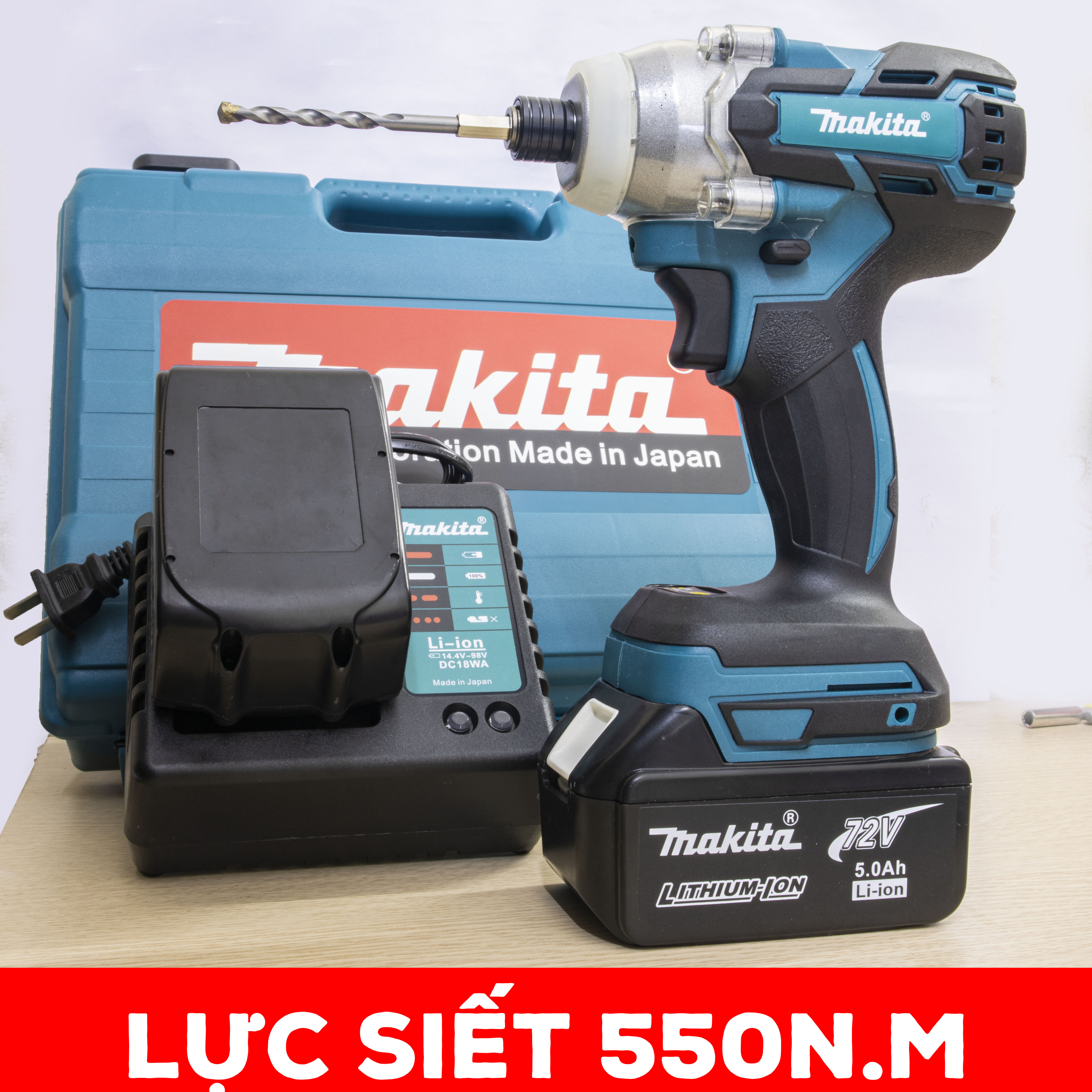 [ BẢO HÀNH] Máy Bắt Vít Chuyên Dụng Makita 72V - Máy vặn vít 2 pin- Máy bắn tôn -Máy bắn vít PIN 10 CELL