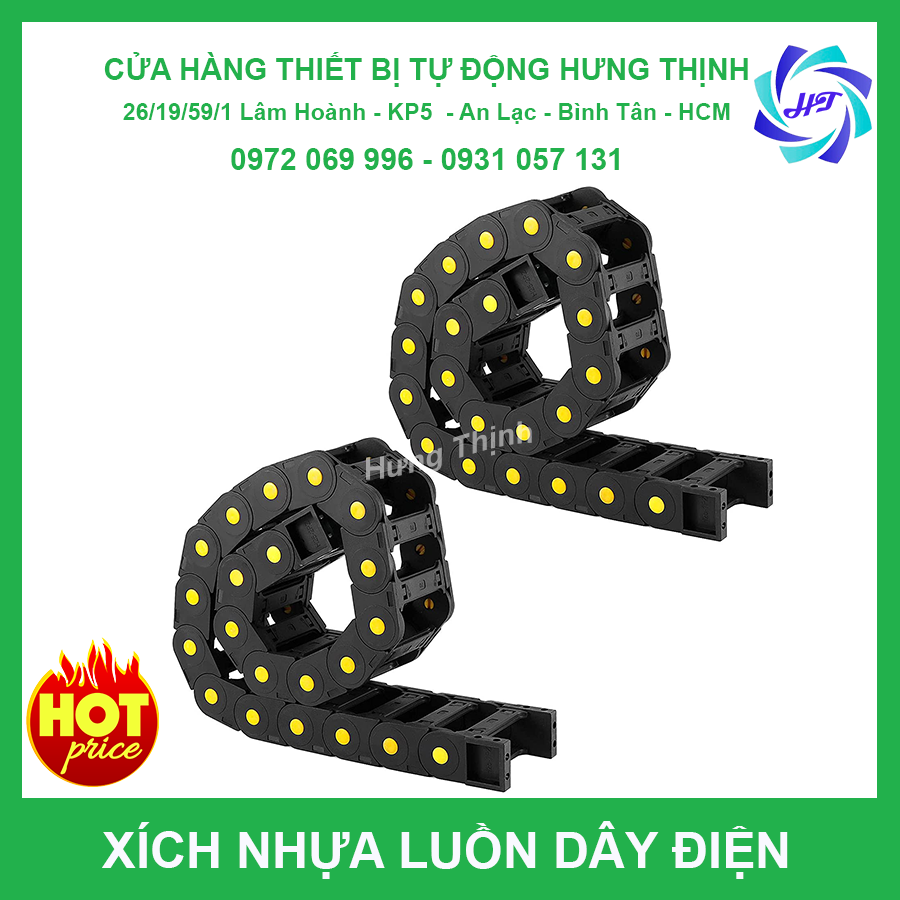 Xích nhựa luồn dây điện KT 18x25x1000mm