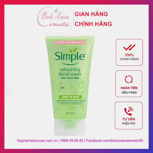 Sữa rửa mặt simple dưỡng ẩm 150ml