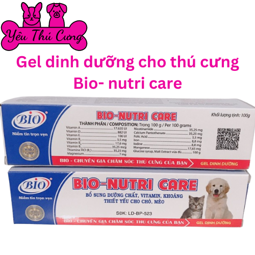 Gel dinh dưỡng cao cấp cho thú cưng Bio Nutri Care 100g - YÊU THÚ CƯNG