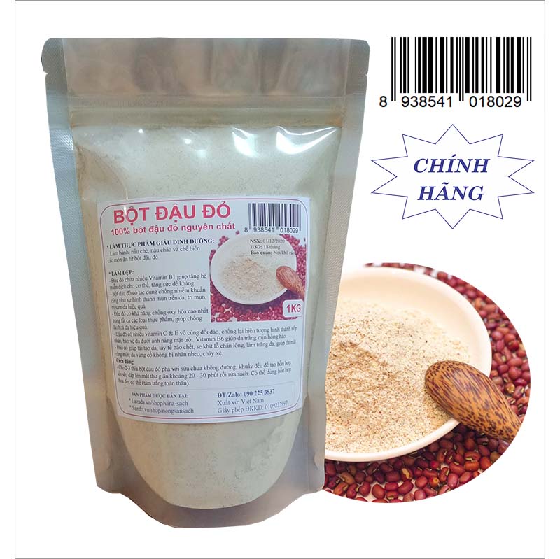 Bột đậu đỏ (Làm bánh, nấu chè, đắp mặt trắng da)