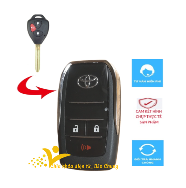 : VỎ CHÌA KHÓA XE ALTIS, INOVA, FORTUNER, CAMRY DÀNH CHO CHÌA THẲNG ZIN VÀ ĐỘ GẬP DÀNH CHO XE BẢN ĐỦ