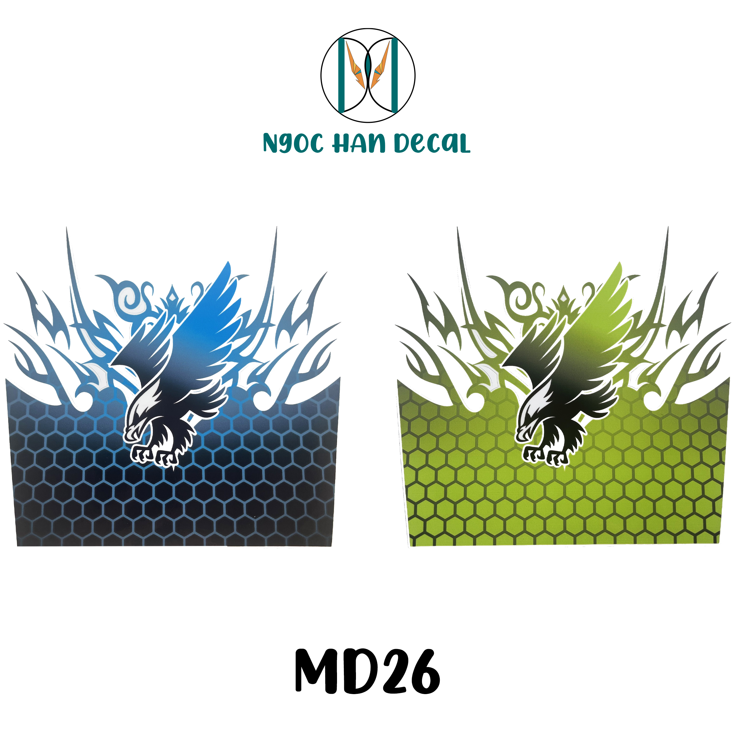 Tem dán mỏ dè trước sau xe máy - md26
