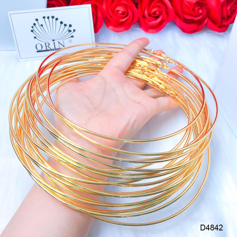 Kiềng cổ trơn, kiềng nữ dạng trơn bền màu thời thượng Orin D4842