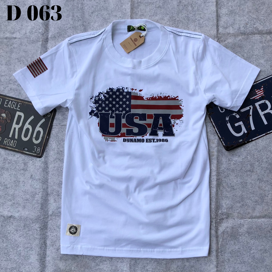 Áo thun nam Thái Lan chính hãng 100% cotton Thái Lan cờ mỹ