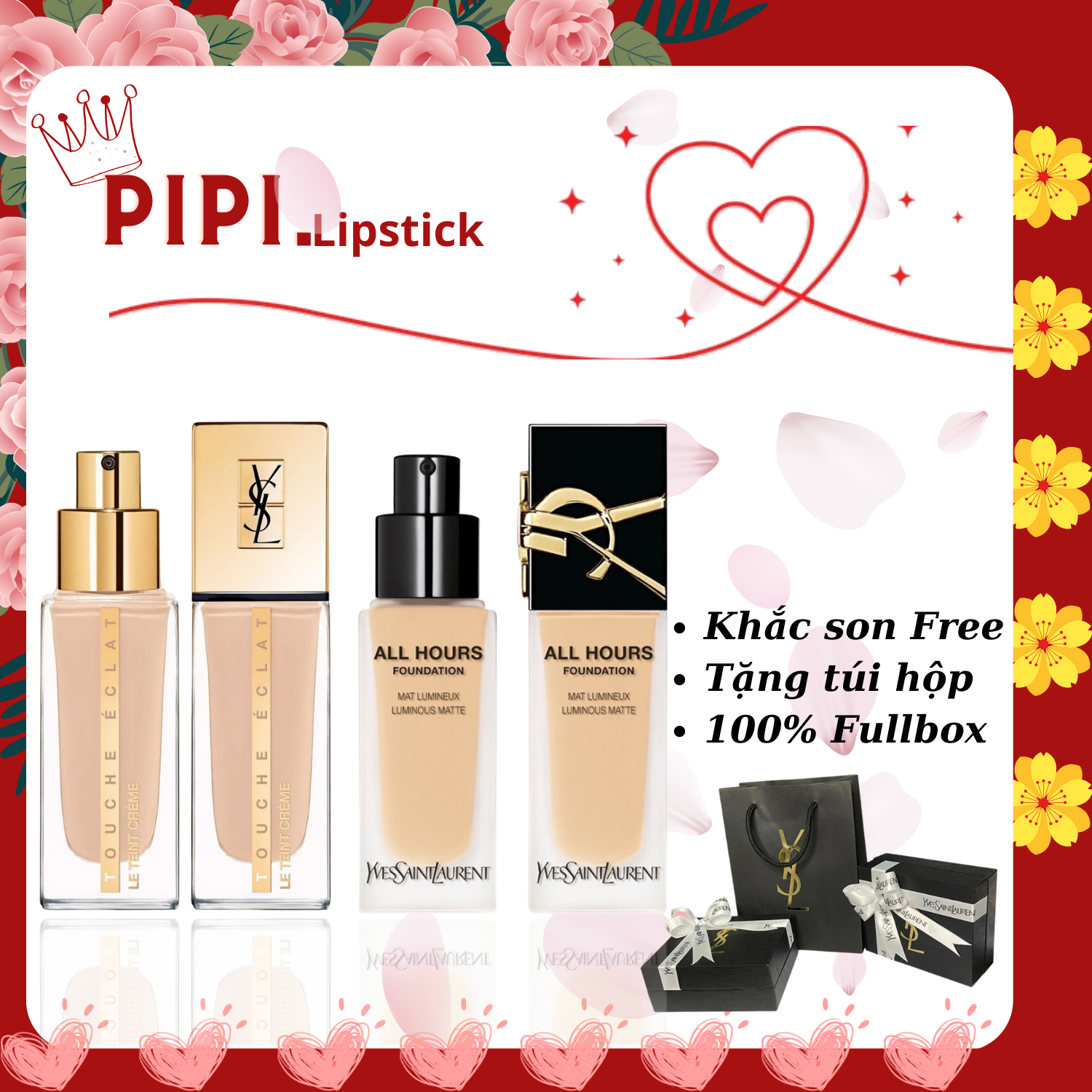 Kem nền YSL All Hours Luminous Matte Foundation - Tiệm son PiPi