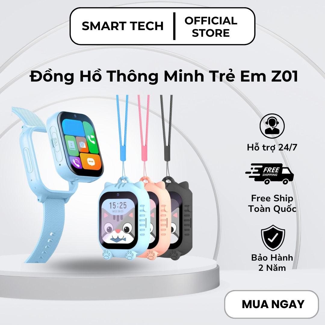    Bán Chạy  Đồng Hồ Thông Minh Trẻ Em Lắp Sim Z01 Nghe Gọi Video Gắn Sim 4G Đồng Hồ Định Vị Chống Nước Có Báo Thức Gọi Khẩn Cấp Quản Lý Từ Xa Qua Điện Thoại Pin 650mAh. Bảo Hành 12 Tháng Lỗi Đổi Mới. 