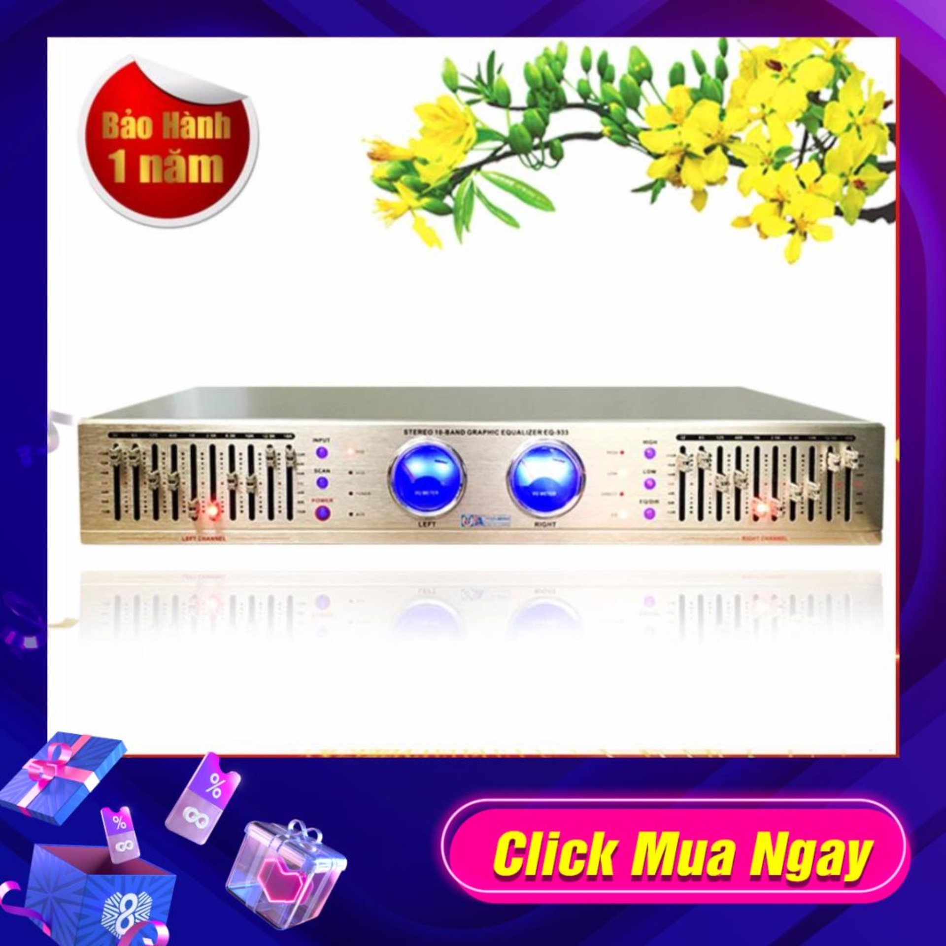 Đầu lọc xì equalizer yoo-minh eq-933 thiết kế cổ điển