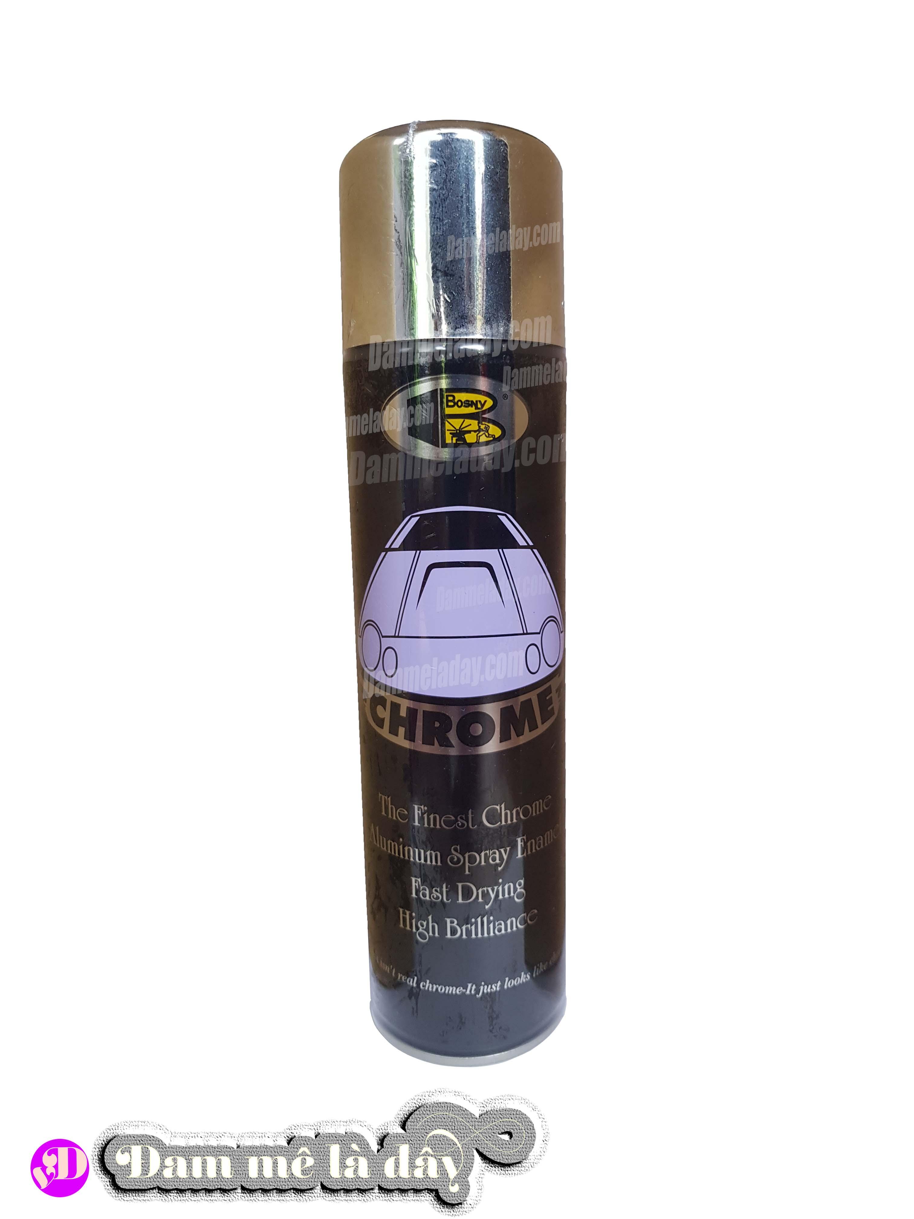 Sơn xịt mạ Inox mờ nhám Chrome Bosny