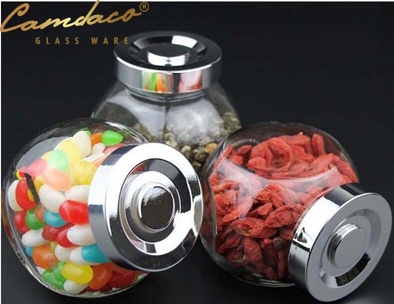 BỘ 12 HŨ THỦY TINH ĐÁY NGHIÊNG ĐỰNG THỰC PHẨM 380ML CAMDACO GLASS WARE